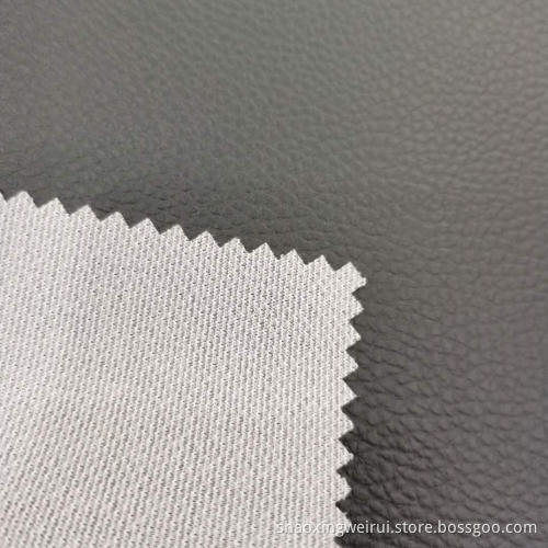0,6 mm schwarzes PVC-Leder mit französischem Terry-Rücken